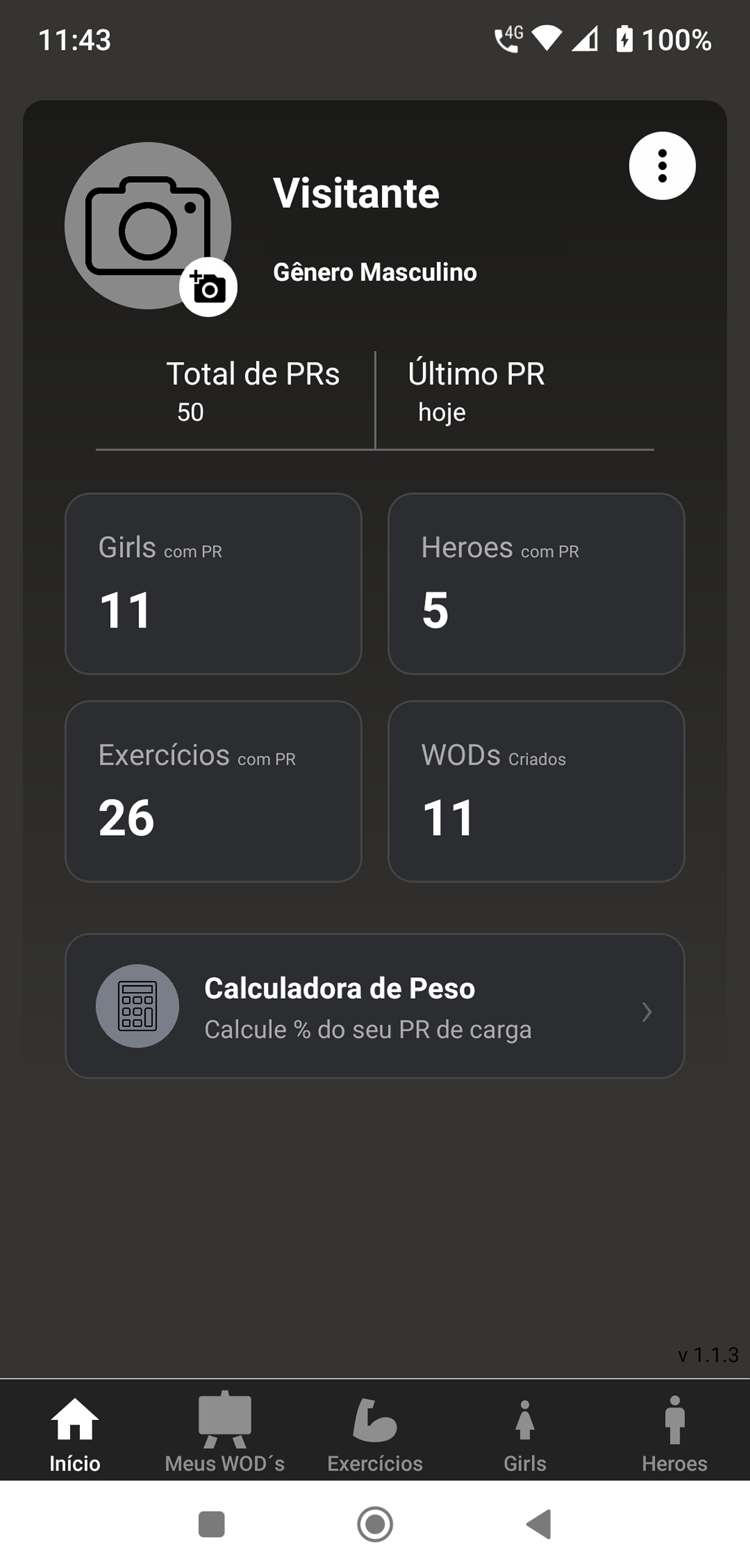 Tela de Dashboard